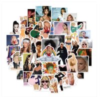 (image for) Beyounce Singer Decal Stickers Non Repeating Characters 50 pcs