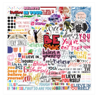 (image for) Inspirational Quotes Sticker Decal Vinyl Stickers 50pcs (SL0071)
