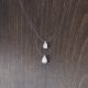 (image for) 925 Illusions Floating Double Teardrop CZ Necklace 15"