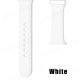 (image for) White Silicone Loop Strap Compatible with Apple Watch Bands 42mm 44mm 45mm 49mm Small