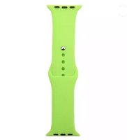 (image for) Lime Green Silicone Loop Strap Compatible with Apple Watch Bands 42mm 44mm 45mm 49mm