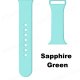 (image for) Sapphire Green Silicone Loop Strap Compatible with Apple Watch Bands 42mm 44mm 45mm 49mm