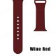 (image for) Wine Red Silicone Loop Strap Compatible with Apple Watch Bands 42mm 44mm 45mm 49mm