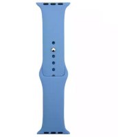 (image for) Denim Silicone Loop Strap Compatible with Apple Watch Bands 42mm 44mm 45mm 49mm