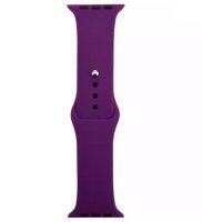 (image for) Deep Purple Silicone Loop Strap Compatible with Apple Watch Bands 42mm 44mm 45mm 49mm Small