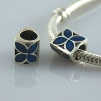 (image for) Charm 925 Enamel Flower - Blue