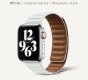 (image for) White Magnetic Leather Band Strap Compatible with Apple Watch Band 42mm 44mm 45mm 49mm