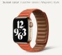 (image for) Sunset Color Magnetic Leather Strap Compatible with Apple Watch Bands 42mm 44mm 45mm 49mm