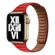 (image for) Red Magnetic Leather Strap Compatible with Apple Watch Band 42mm 44mm 45mm 49mm