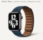 (image for) Baltic Blue Magnetic Leather Strap Compatible with Apple Watch Bands 42mm 44mm 45mm 49mm