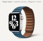 (image for) Cape Cod Blue Magnetic Leather Strap Compatible with Apple Watch Bands 42mm 44mm 45mm 49mm