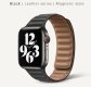 (image for) Black Magnetic Leather Strap Compatible with Apple Watch Bands 38mm 40mm 41mm