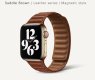 (image for) Saddle Brown Magnetic Leather Strap Compatible with Apple Watch Bands 42mm 44mm 45mm 49mm
