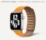 (image for) California Poppy Magnetic Leather Strap Compatible with Apple Watch Bands 42mm 44mm 45mm 49mm