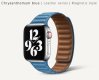 (image for) Cornflower Blue Magnetic Leather Strap Compatible with Apple Watch Bands 42mm 44mm 45mm 49mm