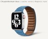 (image for) Cornflower Blue Magnetic Leather Strap Compatible with Apple Watch Bands 38mm 40mm 41mm