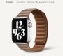 (image for) Brown Magnetic Leather Strap Compatible with Apple Watch Bands 38mm 40mm 41mm