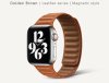 (image for) Golden Brown Magnetic Leather Strap Compatible with Apple Watch Bands 42mm 44mm 45mm 49mm