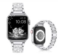 (image for) Silver Apple Rhinestone Stainless Bands 38mm 40mm 41mm