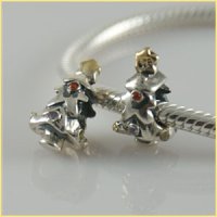 (image for) Charm 925 Gold & Silver - CZ Stone - Multi Colors