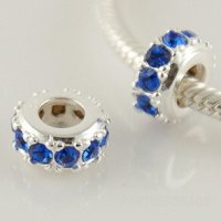 (image for) Charm 925 CZ Stone - Sapphire Blue