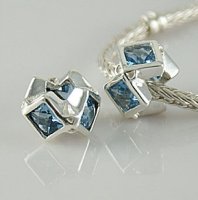 (image for) Charm 925 CZ Stone Triangle - Blue