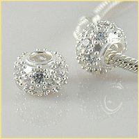 (image for) Charm 925 CZ Stone Round - Clear
