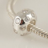 (image for) Charm 925 - CZ Stone - Round - Clear