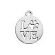 (image for) 14*12mm Small Stainless Steel Charm - Paw Love