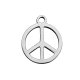 (image for) 14*12mm Small Stainless Steel Charm - Peace Sign