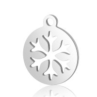 (image for) 12*14mm Small Stainless Steel Charm - Snowflake
