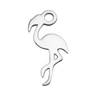 (image for) 07*14.6mm Small Stainless Steel Charm - Flamingo