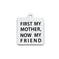 (image for) Medium 18*21mm Stainless Steel Charm - First My Mother