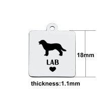 (image for) Medium 18*21mm Stainless Steel Charm - LAB