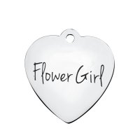 (image for) Medium 20.2*21.2mm Stainless Steel Charm - Flower Girl