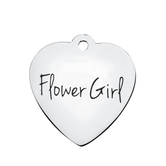 (image for) Medium 20.2*21.2mm Stainless Steel Charm - Flower Girl - Click Image to Close
