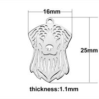 (image for) Medium 16*25mm Stainless Steel Charm - LAB HEAD