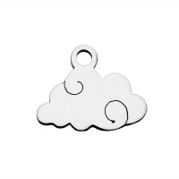 (image for) 09*12mm Small Stainless Steel Charm - Cloud