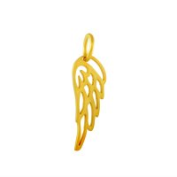 (image for) Small Stainless Steel Charm 06*20mm - Wing Gold