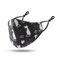 (image for) Cloth Mask Cat Lover Adjustable Ear Buckle Filter Pocket