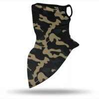 (image for) Camouflage Green Face Mask Balaclava Ear Loops Washable