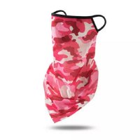 (image for) Camouflage Pink Face Mask Bandanna Ear Loops Washable Female