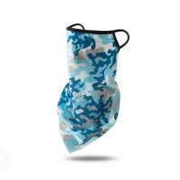(image for) Camouflage Blue Face Mask Bandanna Ear Loops Washable