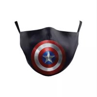 (image for) 3D CHILD'S CAPTAIN AMERICA Face Mask Ear Loops Washable W/SLOT