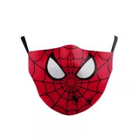 (image for) 3D CHILD'S SPIDER MAN Face Mask Ear Loops Washable W/SLOT