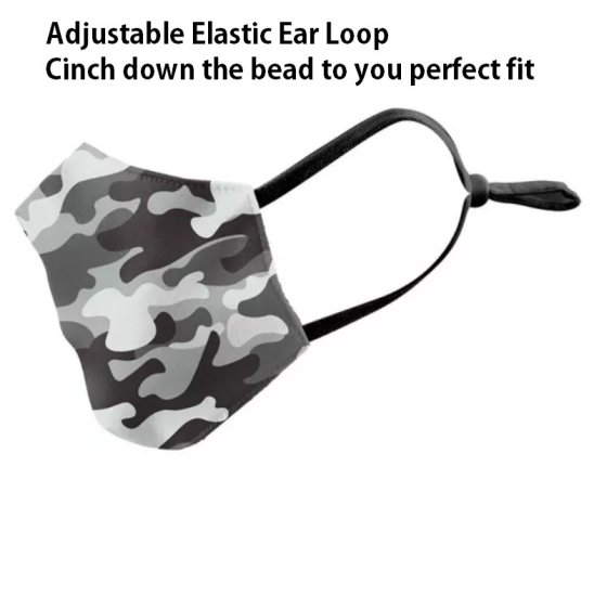 (image for) 3D CHILD'S CAMOUFLAGE Face Mask Ear Loops Washable W/SLOT - Click Image to Close
