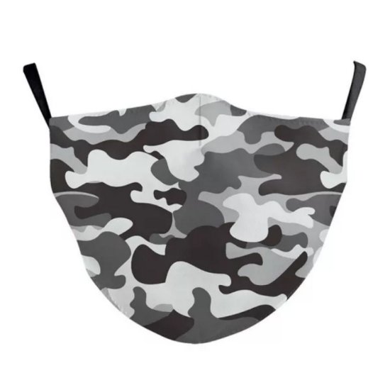 (image for) 3D CHILD'S CAMOUFLAGE Face Mask Ear Loops Washable W/SLOT - Click Image to Close
