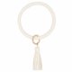 (image for) Wrist-let Bangle Key Chain Tassel - Winter White Leather