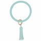 (image for) Wrist-let Bangle Key Chain Tassel - Light Blue Leather