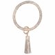 (image for) Wrist-let Bangle Key Chain Tassel - Gold Shiny Leather